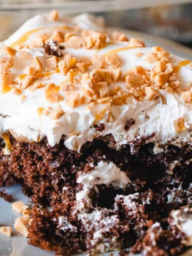 HEATH CHOCOLATE CARAMEL CAKE