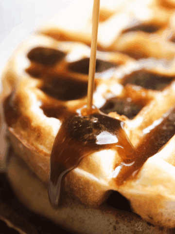The darley's kitchen - maple syrup waffles.